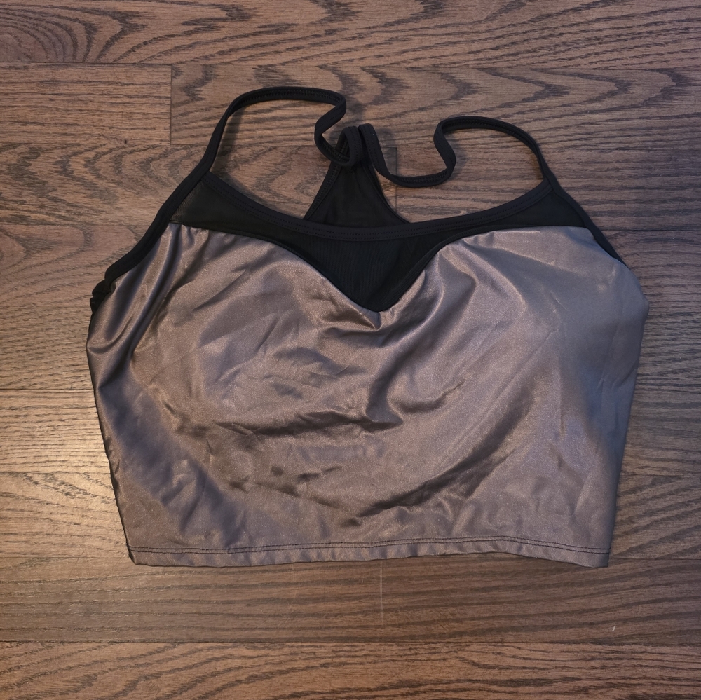 Fabletics Metallic Long Line Bra